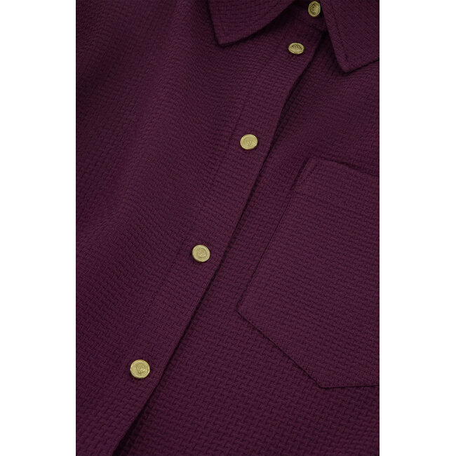 Melani waffle blouse blackberry