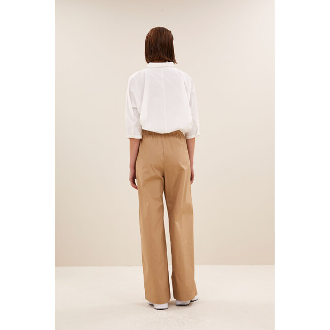 benji poplin pants camel
