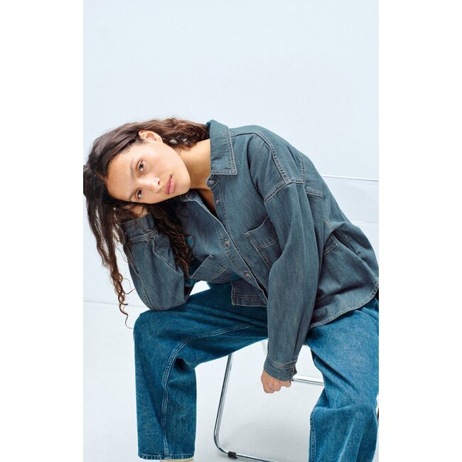 American vintage YDOPARK CHEMISE MEDIUM GREEN