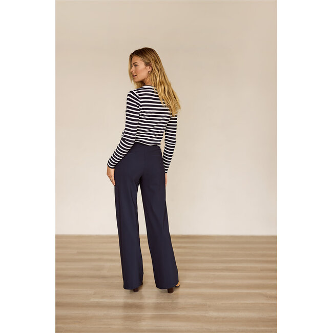 LEXIE BONDED TROUSER - DARK BLUE
