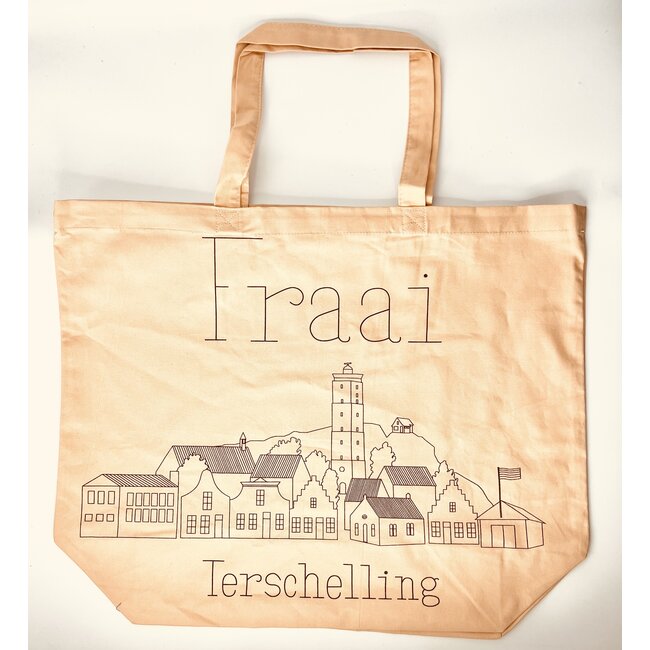 Fraai canvas shopper Nude West print
