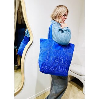 Fraai canvas shopper Blauw zon en zee