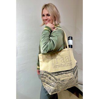 Fraai canvas shopper Naturel duinen