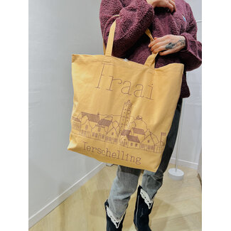 Fraai canvas shopper Nude West print