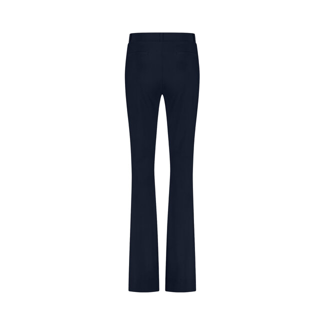 FLAIR LONG BONDED TROUSERS – DARK BLUE