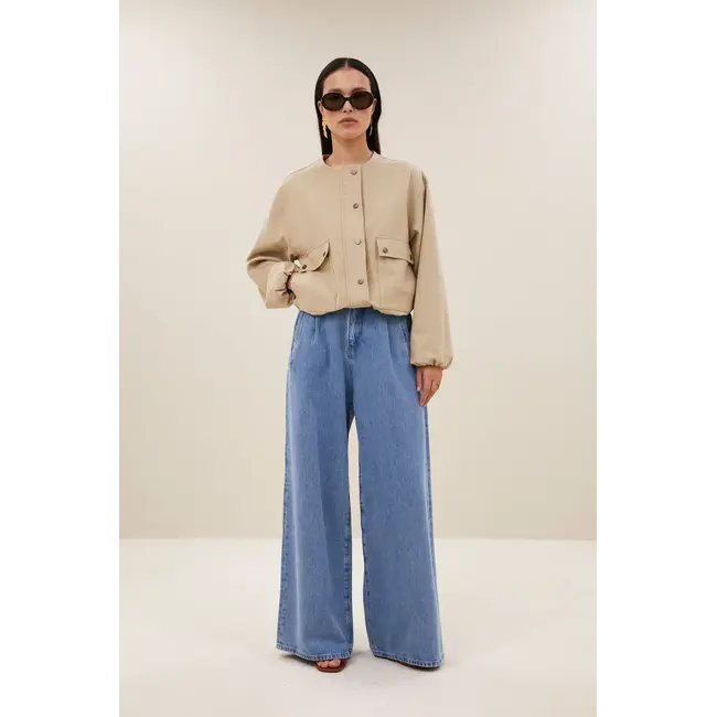 Maggie Canvas Jacket Dark Sand