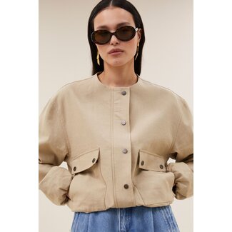 BY BAR Maggie Canvas Jacket Dark Sand
