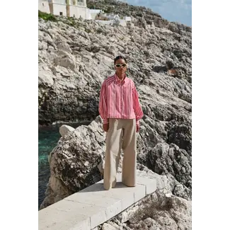 BY-BAR Benji Canvas Pants Dark Sand