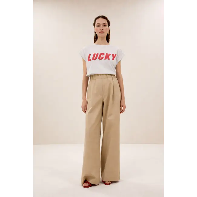 Benji Canvas Pants Dark Sand