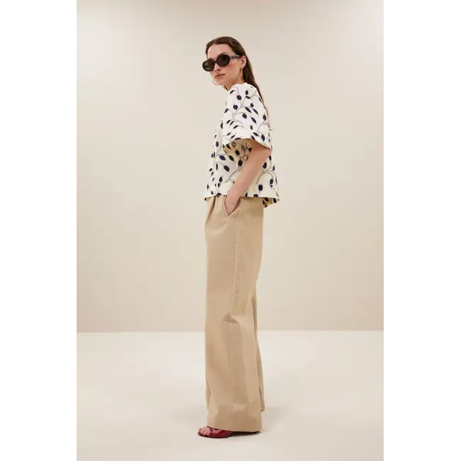 Benji Canvas Pants Dark Sand