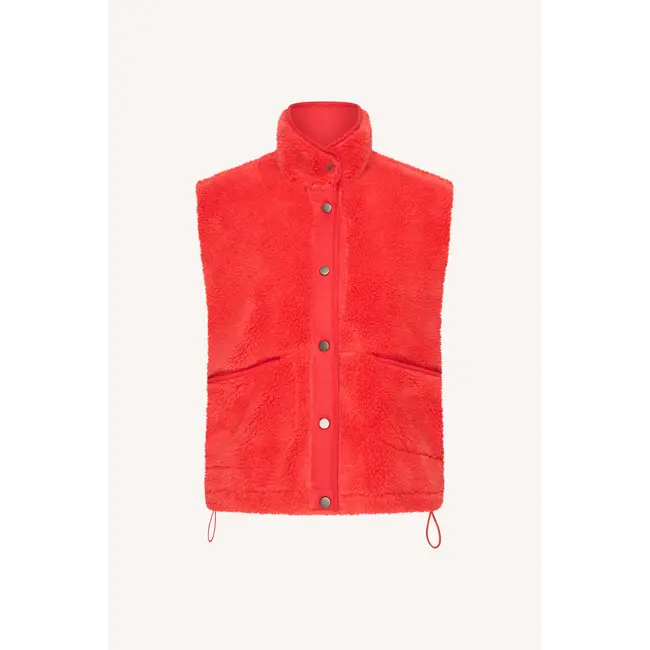 Steve Sleeveless Jacket Poppy Red