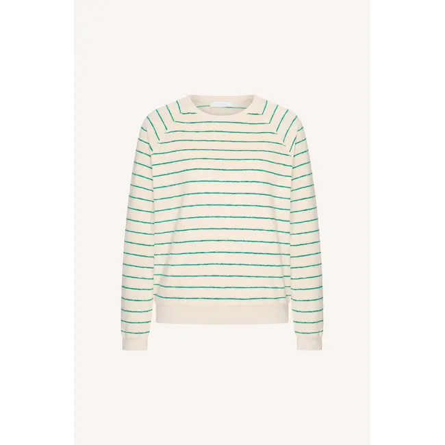 Bonne Slub Sweater Green Lake Stripe