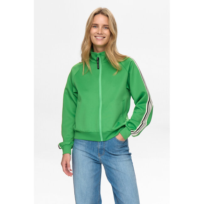 NUSENADA ZIP CARDIGAN Vibrant Green