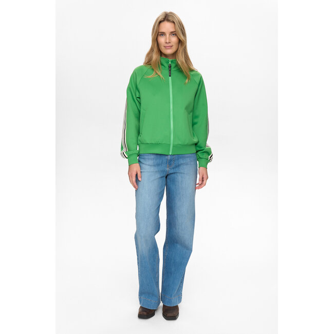 NUSENADA ZIP CARDIGAN Vibrant Green