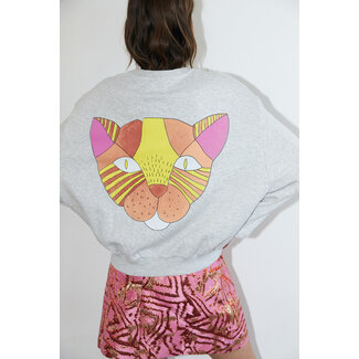 Lollys Laundry Sydney Kat Sweater Grijs