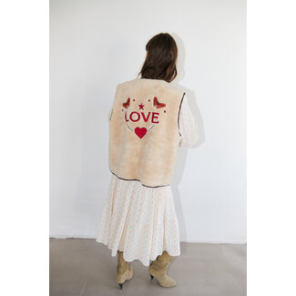 Lollys Laundry Jace Love Vest SL Beige