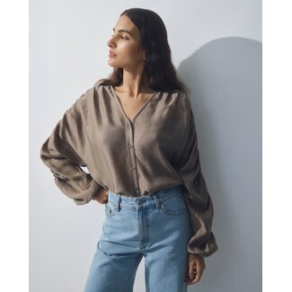 MSCH Copenhagen MSCHRamona Rikkelia Volume Shirt Mountain Trail Brown