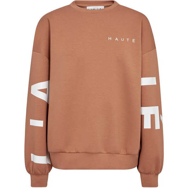 Maxi Split Logo Sweat Camel