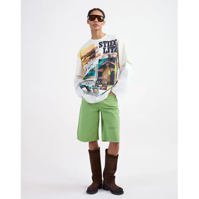 Dennis Skate Tee Double Sleeves Off White