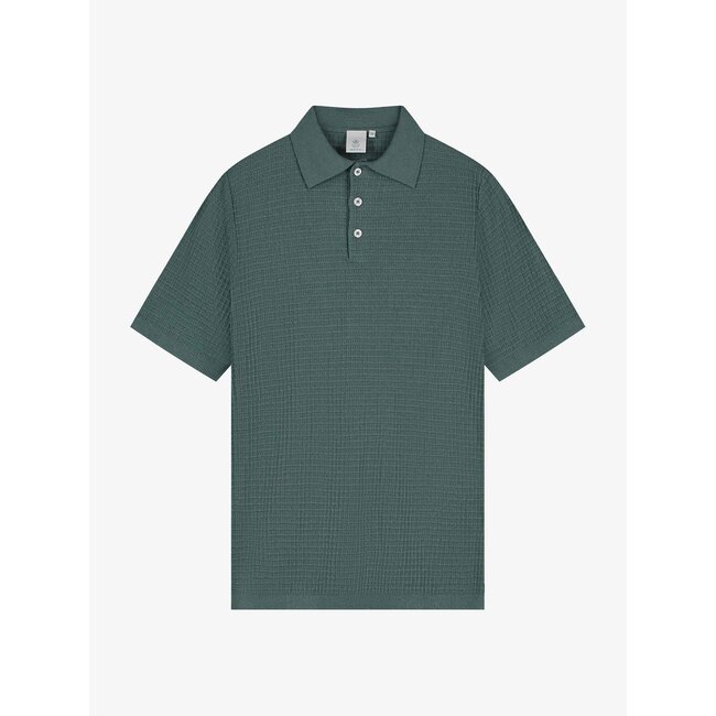 YOHEI STRUCTURED POLO North Atlantic
