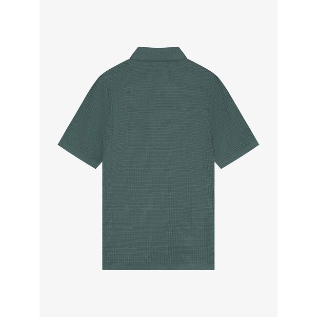 YOHEI STRUCTURED POLO North Atlantic