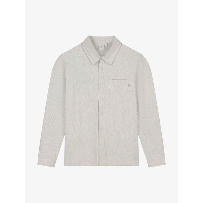 DRIP STRUCTURED JERSEY SHIRT Grey Melange