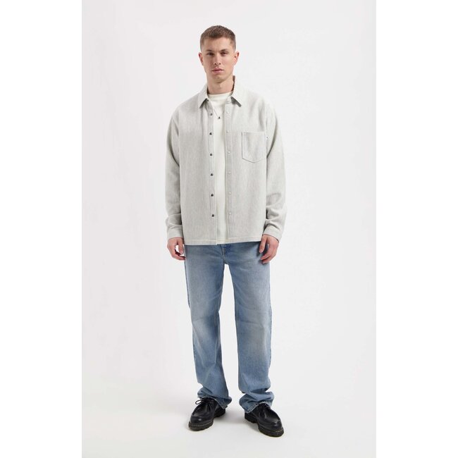 DRIP STRUCTURED JERSEY SHIRT Grey Melange