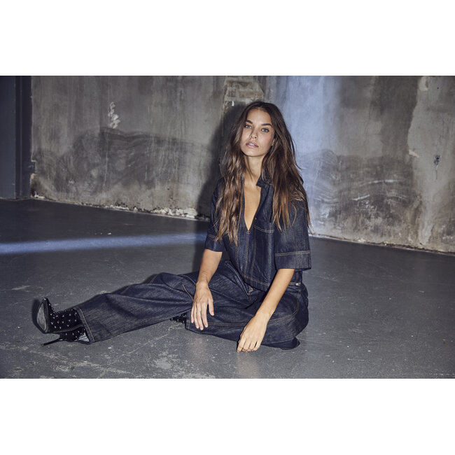 Denim Top Unwashed Denim