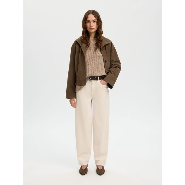 SLFAIDEN SUEDE JACKET Chocolate Chip