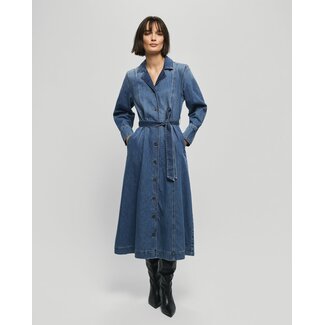 MSCH Copenhagen MSCHTuro Alena Shirt Dress Mid Blue Wash Blue