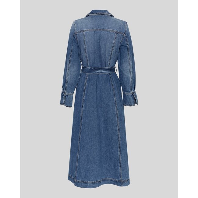 MSCHTuro Alena Shirt Dress Mid Blue Wash Blue