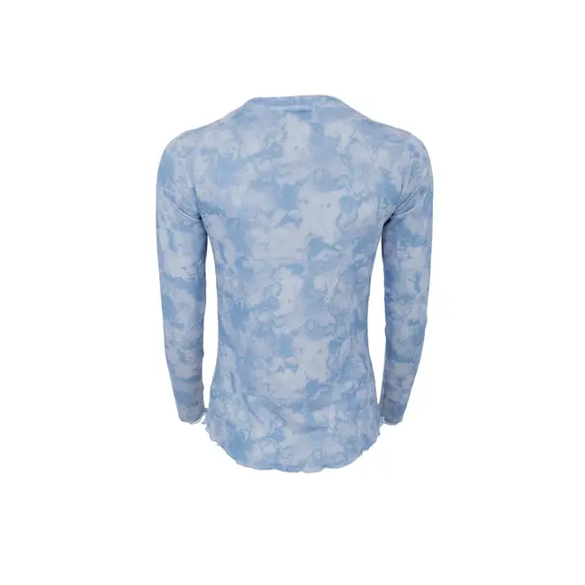 Shimmer Mesh Top Blue