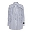 HAUTE L'AMITIÉ Striped Fringe Shirt Blue/White Stripe