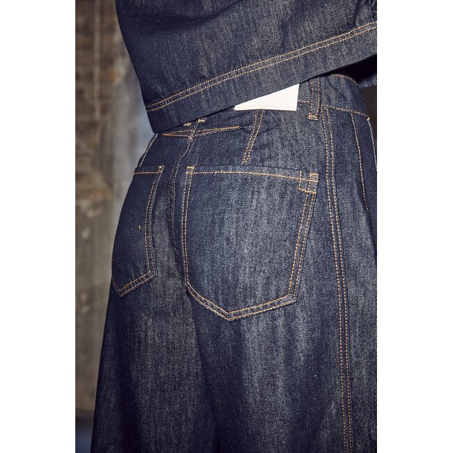 Drew Barrel Panel Tall Jeans Unwashed Denim