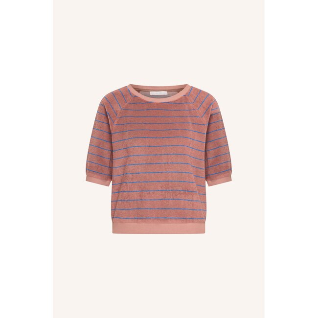 Neva Slub Stripe Top Withered Rose Stripe