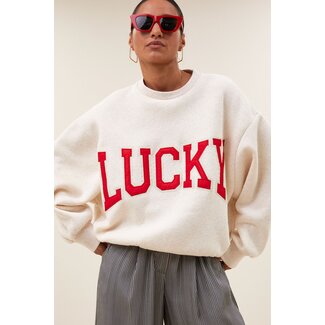 BY-BAR Bibi Lucky Patchwork Sweater Oyster Melee