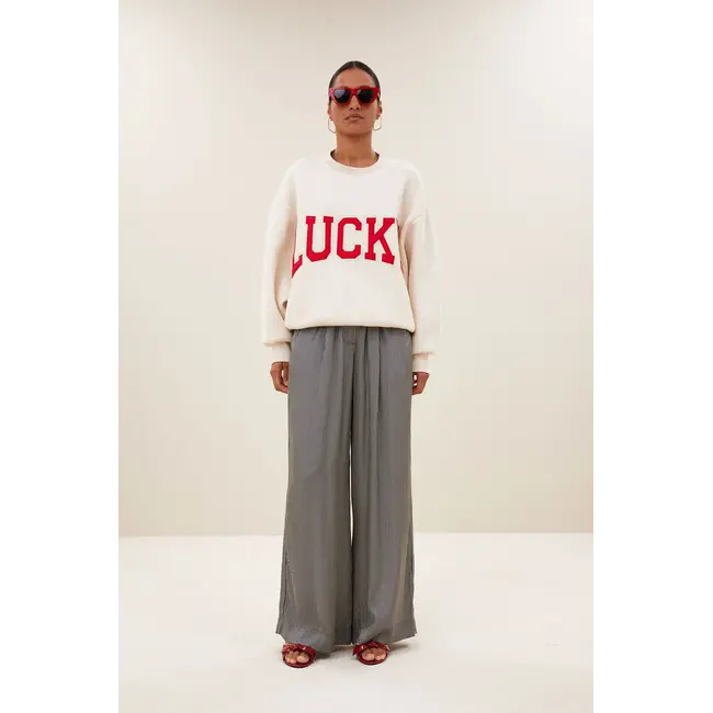 Bibi Lucky Patchwork Sweater Oyster Melee