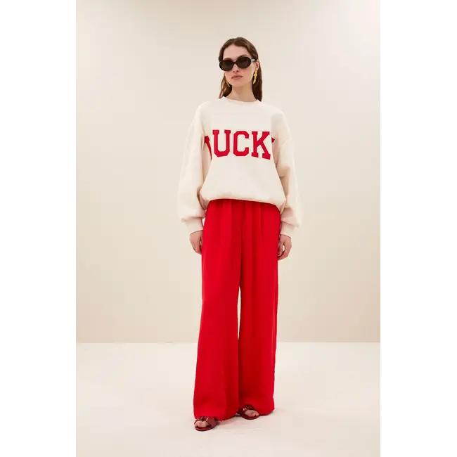 Bibi Lucky Patchwork Sweater Oyster Melee