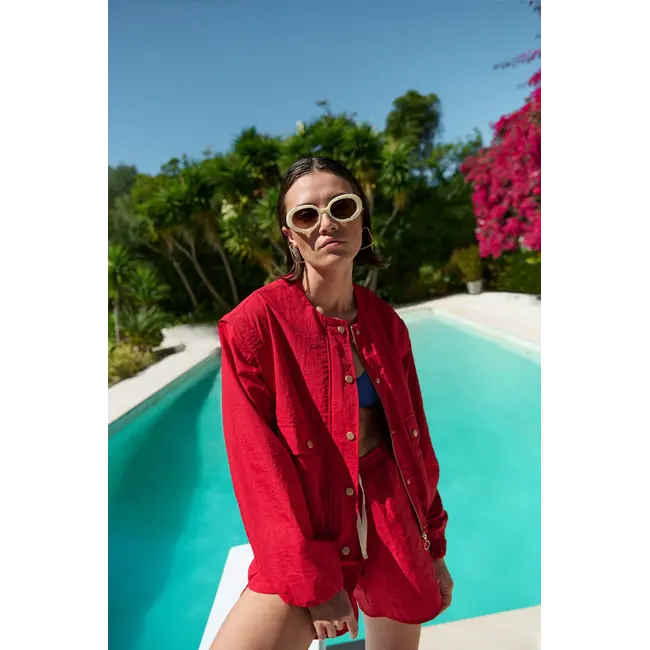 Maggie Zip Jacket Red