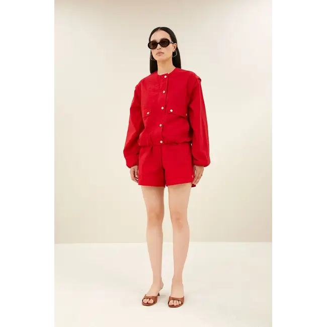 Maggie Zip Jacket Red
