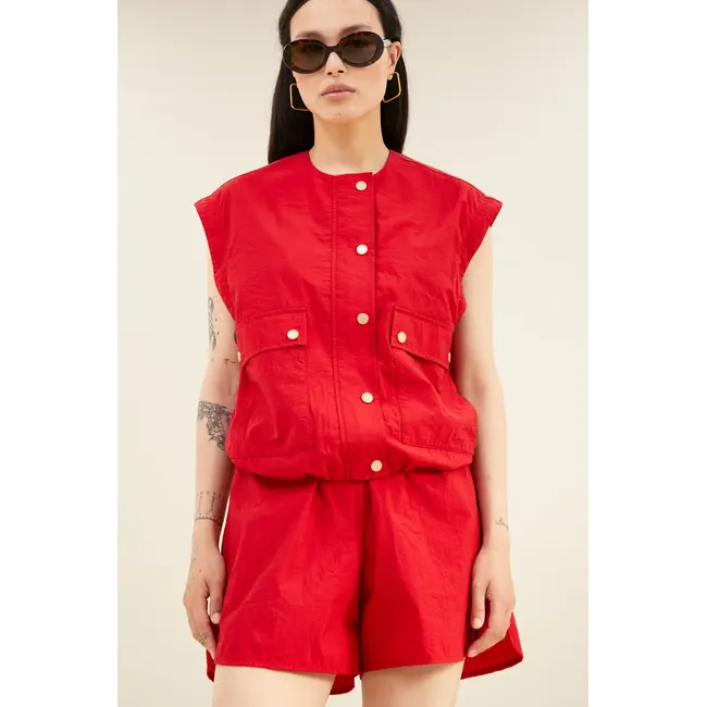 Maggie Zip Jacket Red