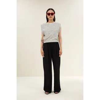 BY-BAR Benji Viscose Pants Jet Black