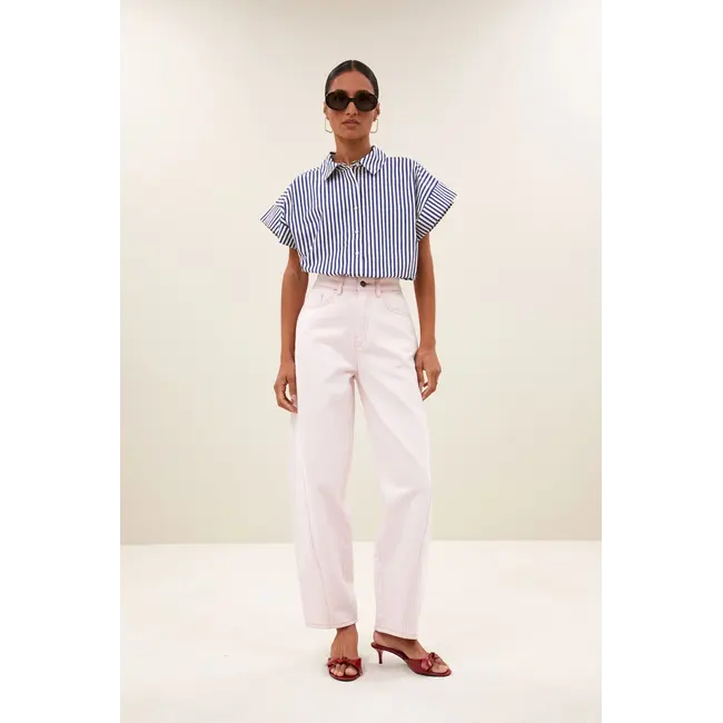 Pixie Blue Stripe Blouse Dark Blue Stripe