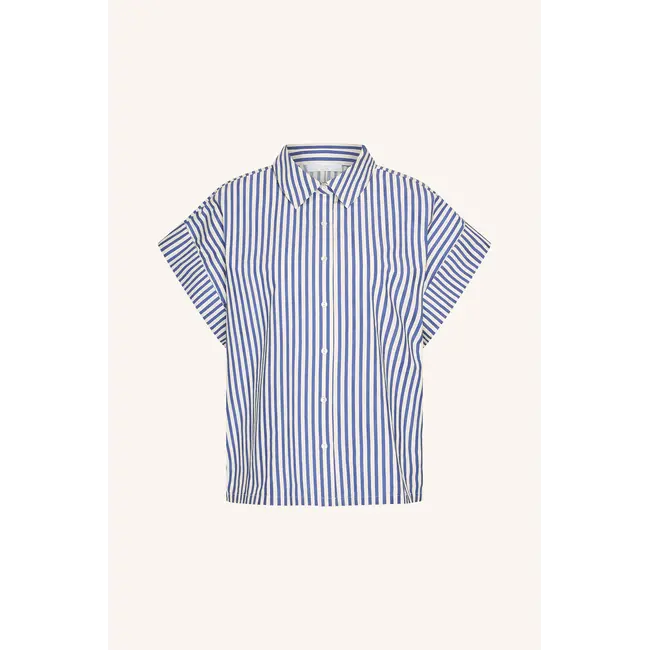 Pixie Blue Stripe Blouse Dark Blue Stripe