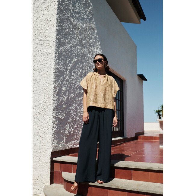 Vina Jacquard Blouse Desert