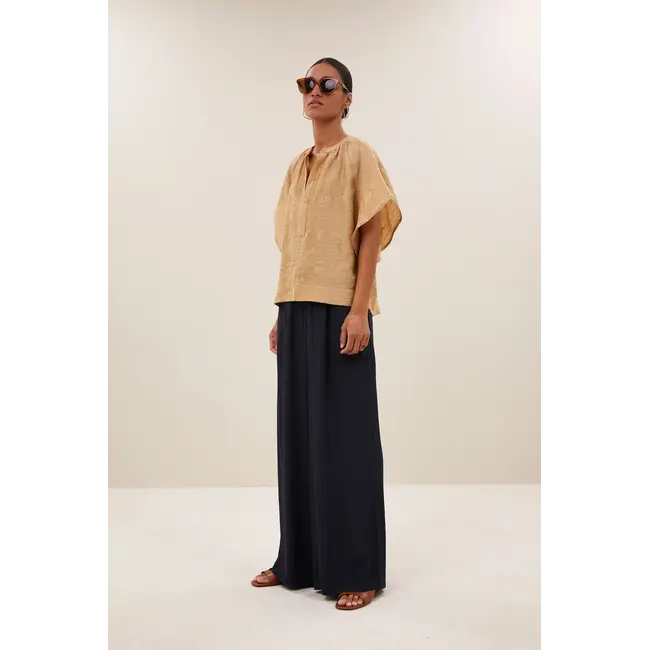 Vina Jacquard Blouse Desert