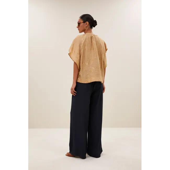 Vina Jacquard Blouse Desert