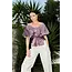 Simone Metallic Top Dusty Lilac