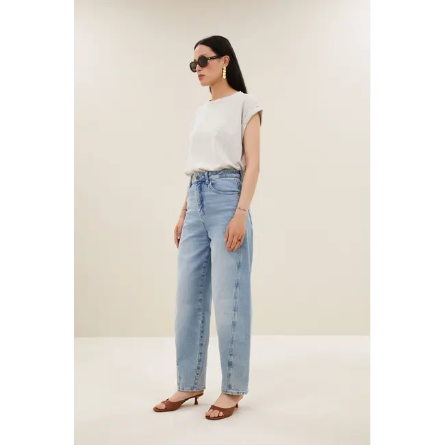 Tobi Flame Logo Top Light Grey Melee