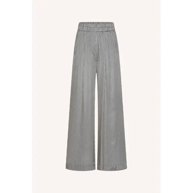 Benji Silky Stripe Pants Jet Black Stripe